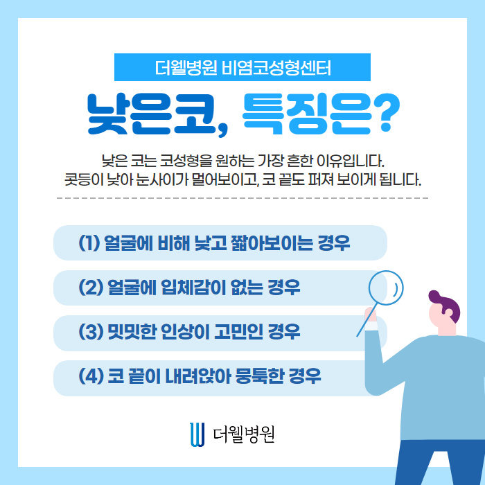 더웰병원 낮은코 성형