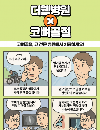 코뼈골절, 코 전문 병원에서 치료하세요!
