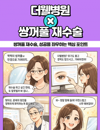 수원 더웰병원 성형외과 _ 첫 수술보다 더 고민되는 눈 성형 재수술, 성공을 좌우하는 핵심 포인트